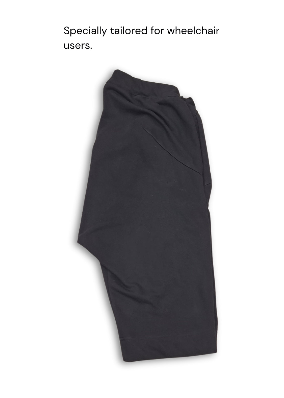 Men's wheelchair adaptive jersey shorts with drop down front