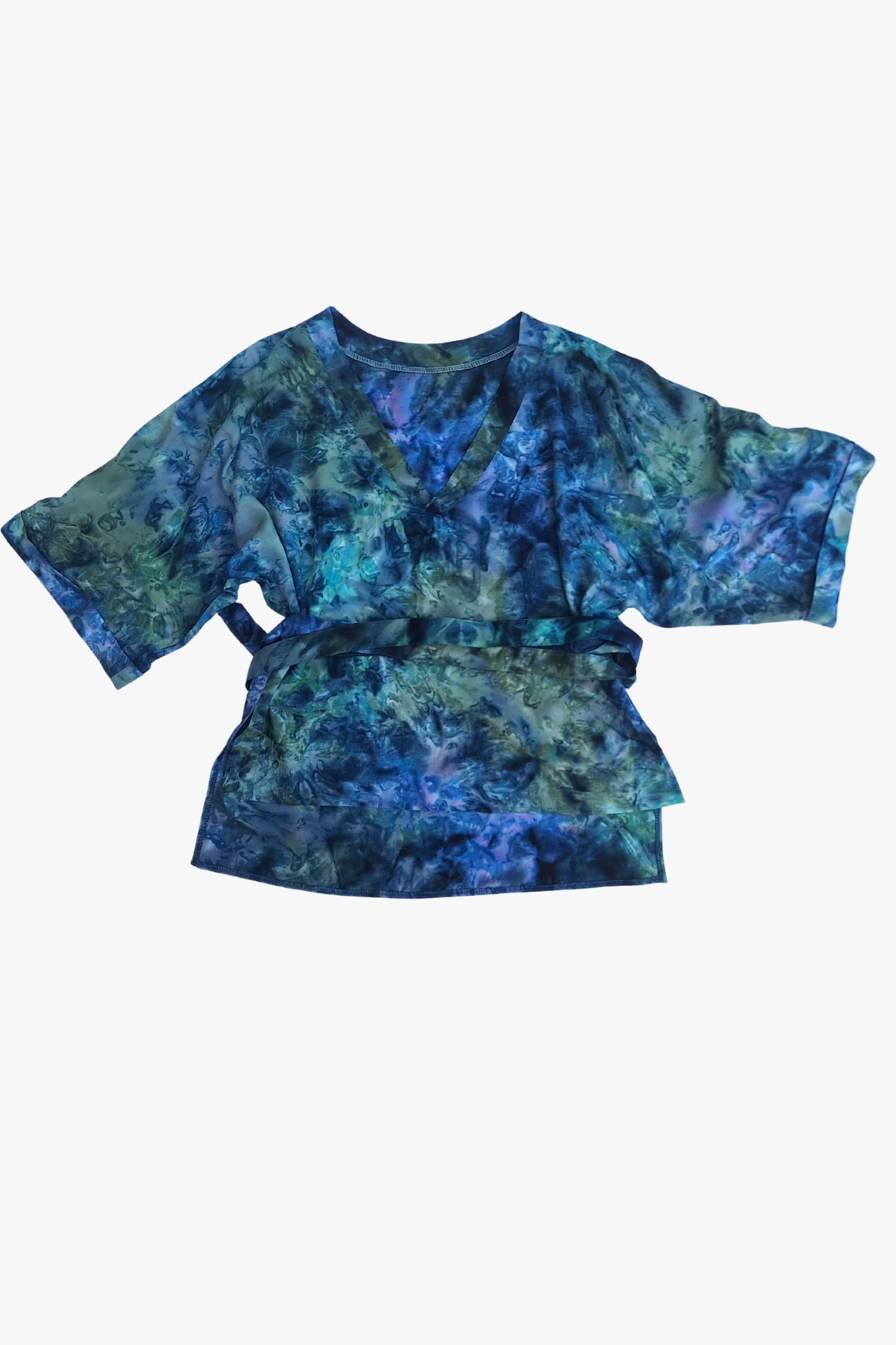 Adaptive Kimono Sleeve Blouse - Ocean Breeze Batik