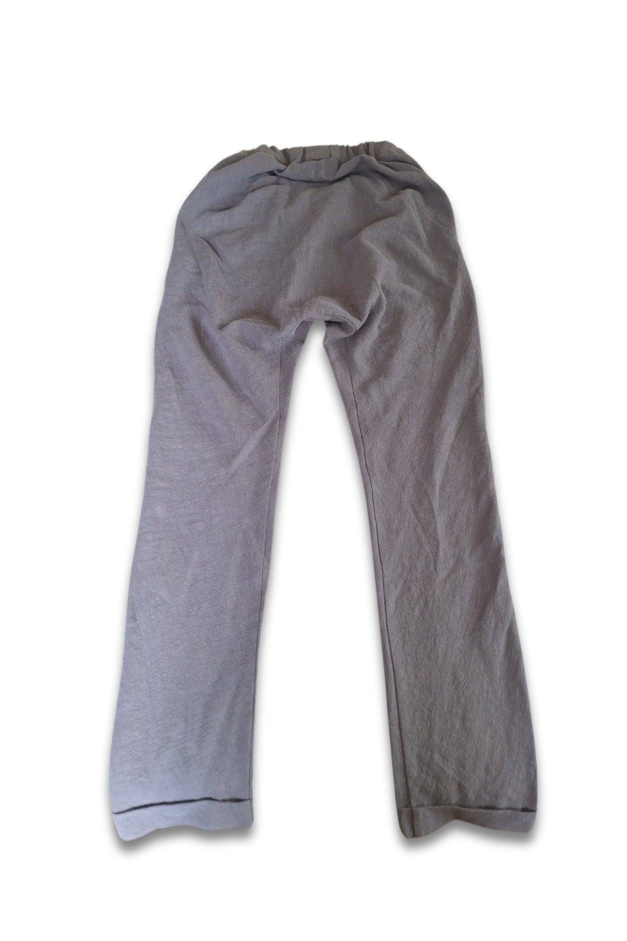 Men's wheelchair adaptive summer pants with drop down front from skin friendly ramie fabric