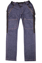 Aangepaste herenjeans voor rolstoelgebruikers met voorklep 100% katoen