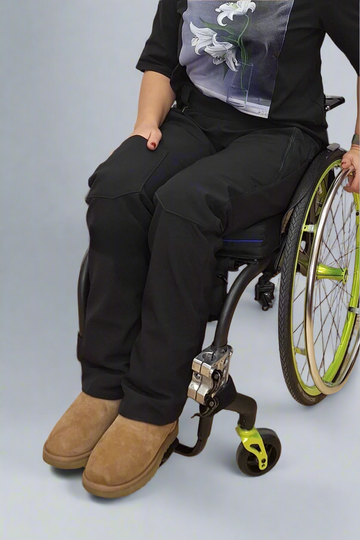 Dames rolstoel-adaptieve warme softshell broek
