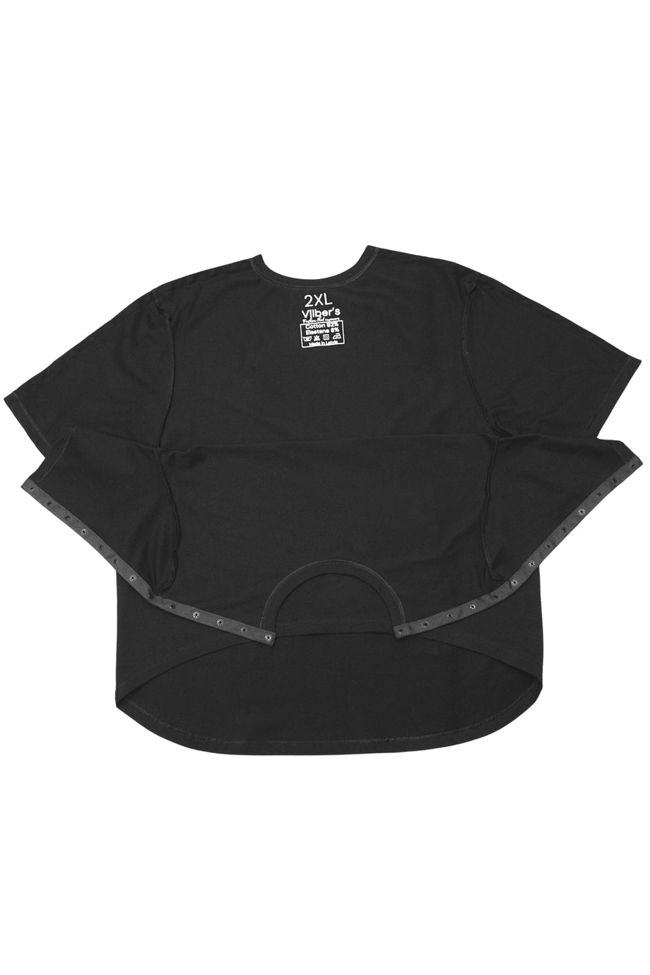 Heren rolstoel adaptief T-shirt met openende schouders | Hulp bij het aankleden