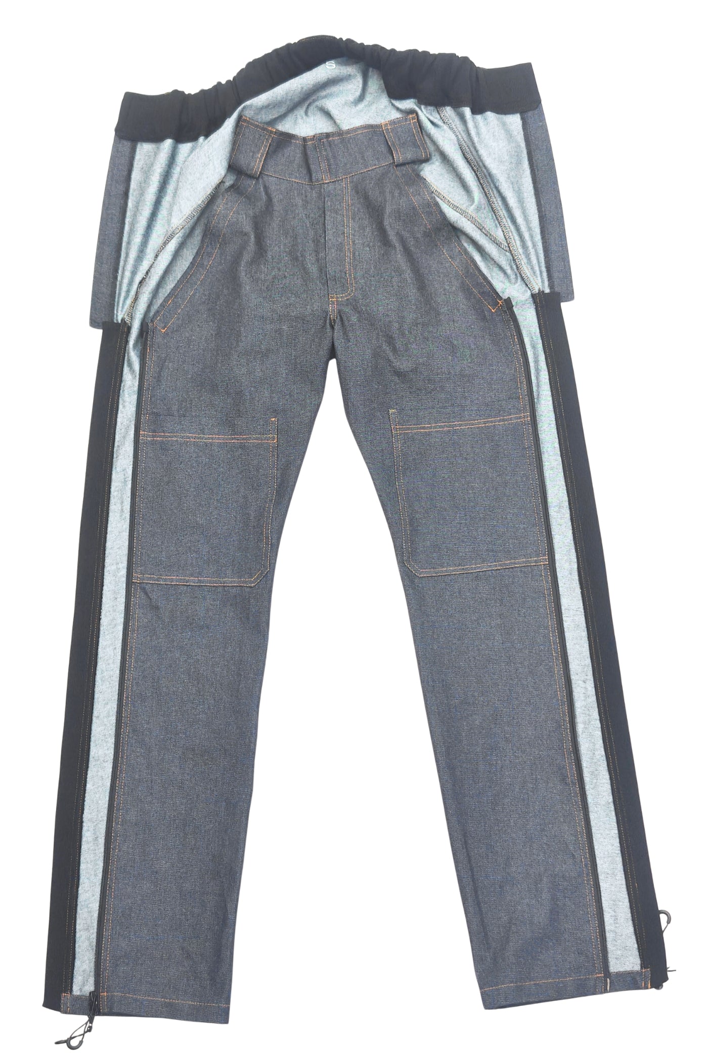 Men's Wheelchair Adaptive Jeans for Assisted Dressing | 100% Cotton Denim