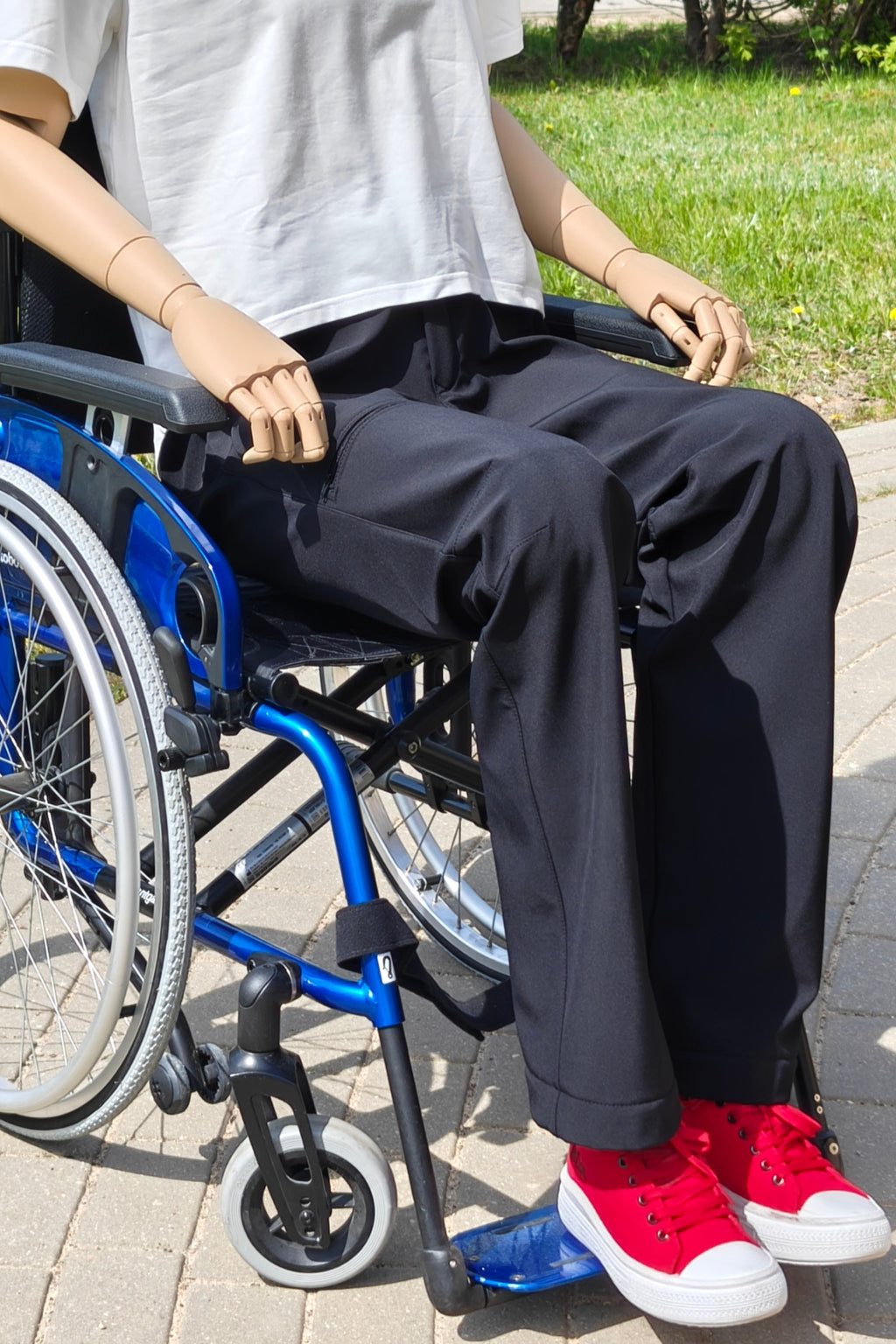 Heren rolstoel adaptieve warme softshell broek