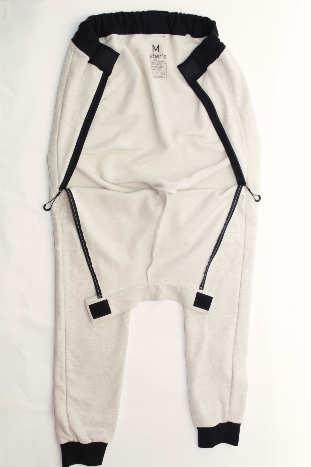 Heren premium adaptive joggingbroek voor rolstoelgebruikers met voorkant die omlaag kan