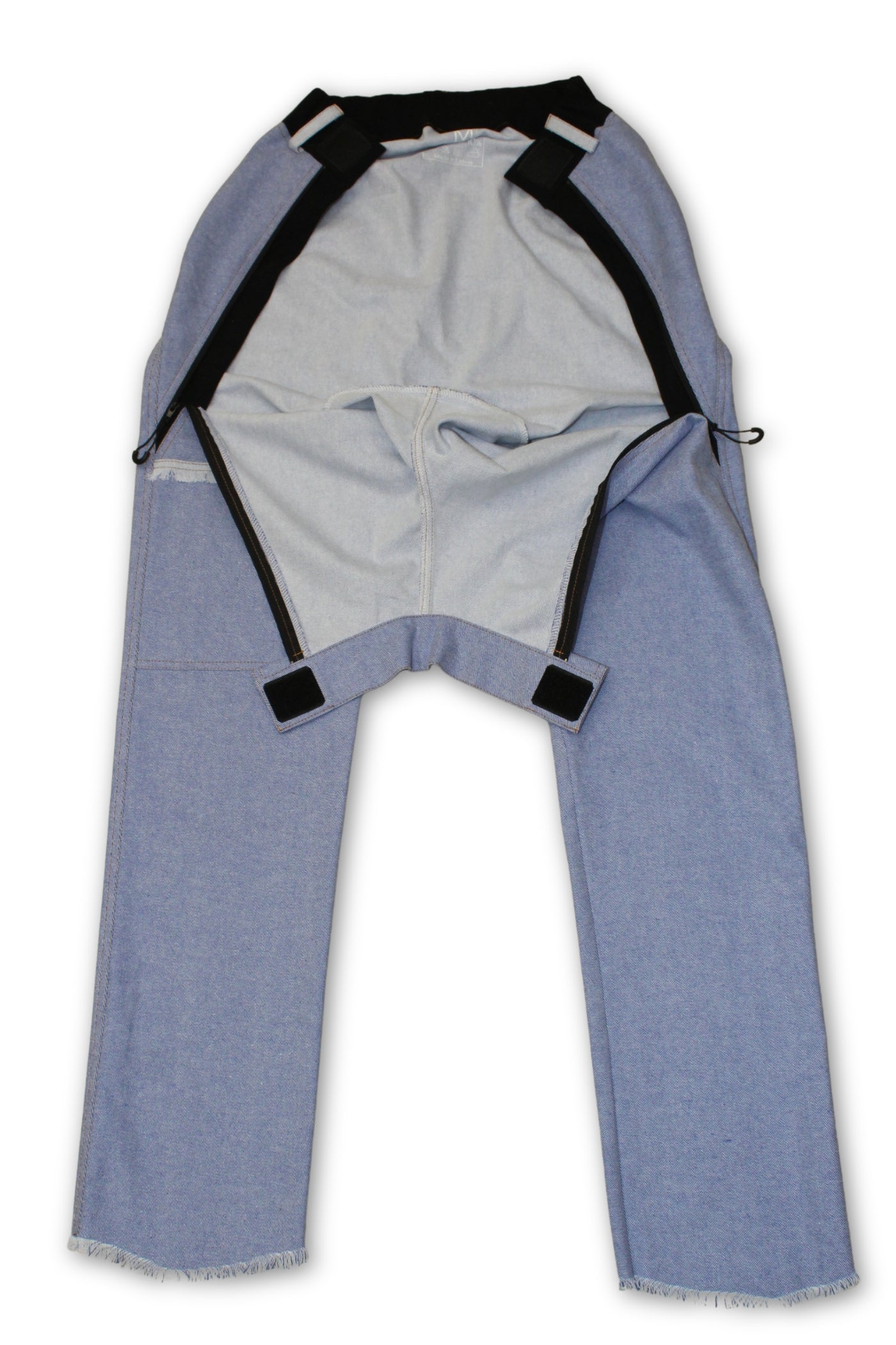 Women's wheelchair adaptive jeans with elastic waist and fun print