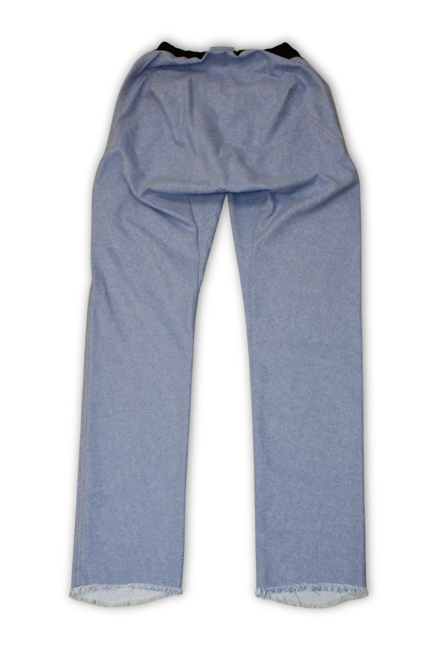 Women's wheelchair adaptive jeans with elastic waist and fun print