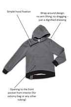 Hoodie voor geassisteerd aankleden voor rolstoelgebruikers