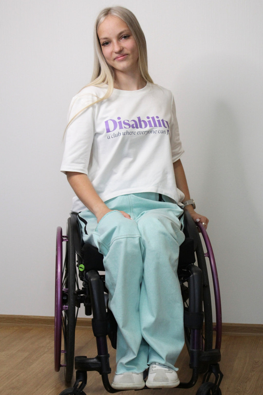 Last items! Women's wheelchair adaptive jeans with elastic waist and fun print