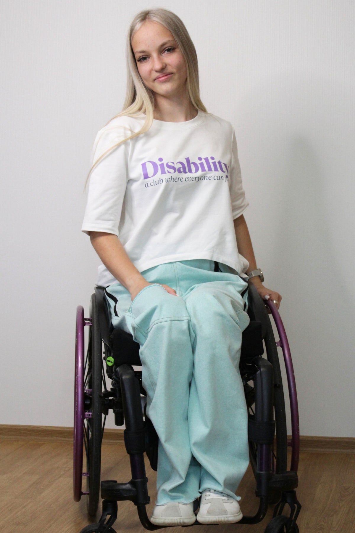 Last items! Women's wheelchair adaptive jeans with elastic waist and fun print