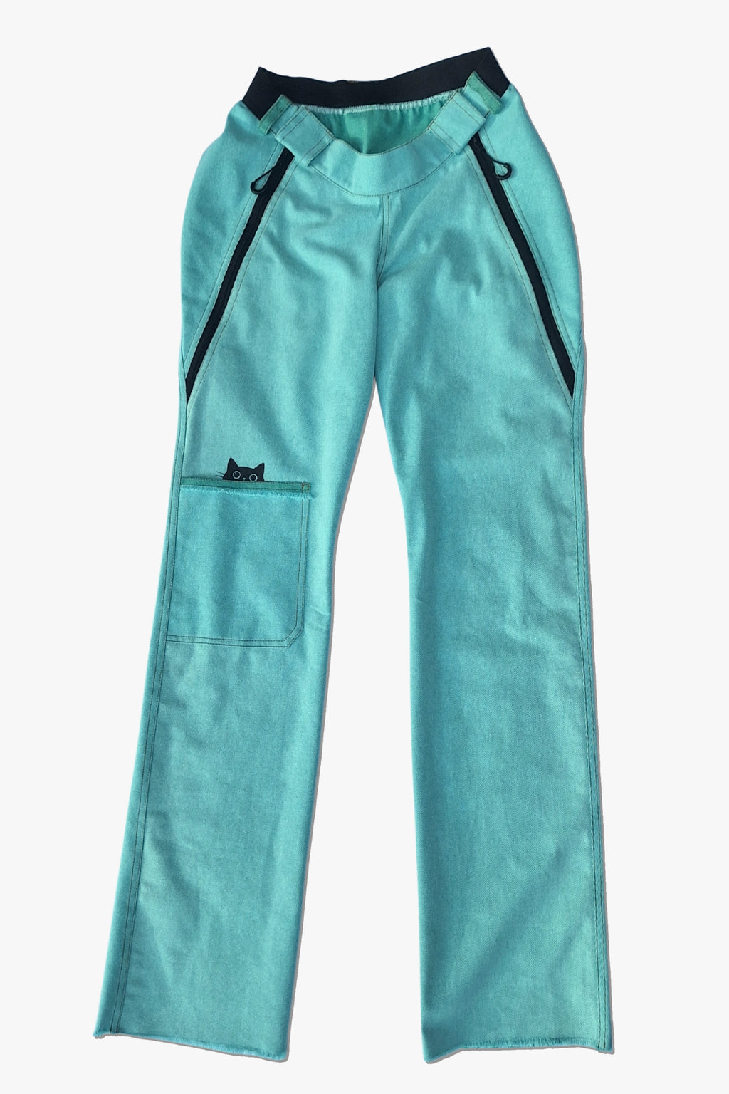 Last items! Women's wheelchair adaptive jeans with elastic waist and fun print