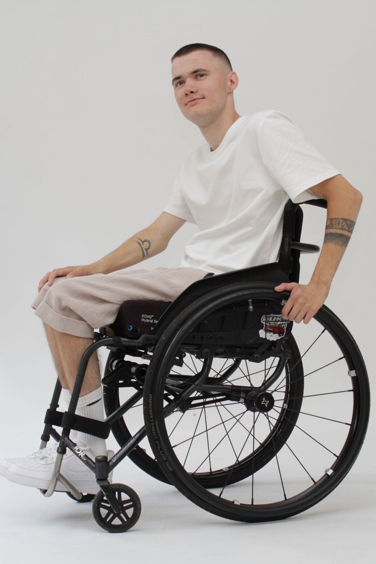 Men's wheelchair adaptive summer shorts with drop down front from skin friendly ramie fabric