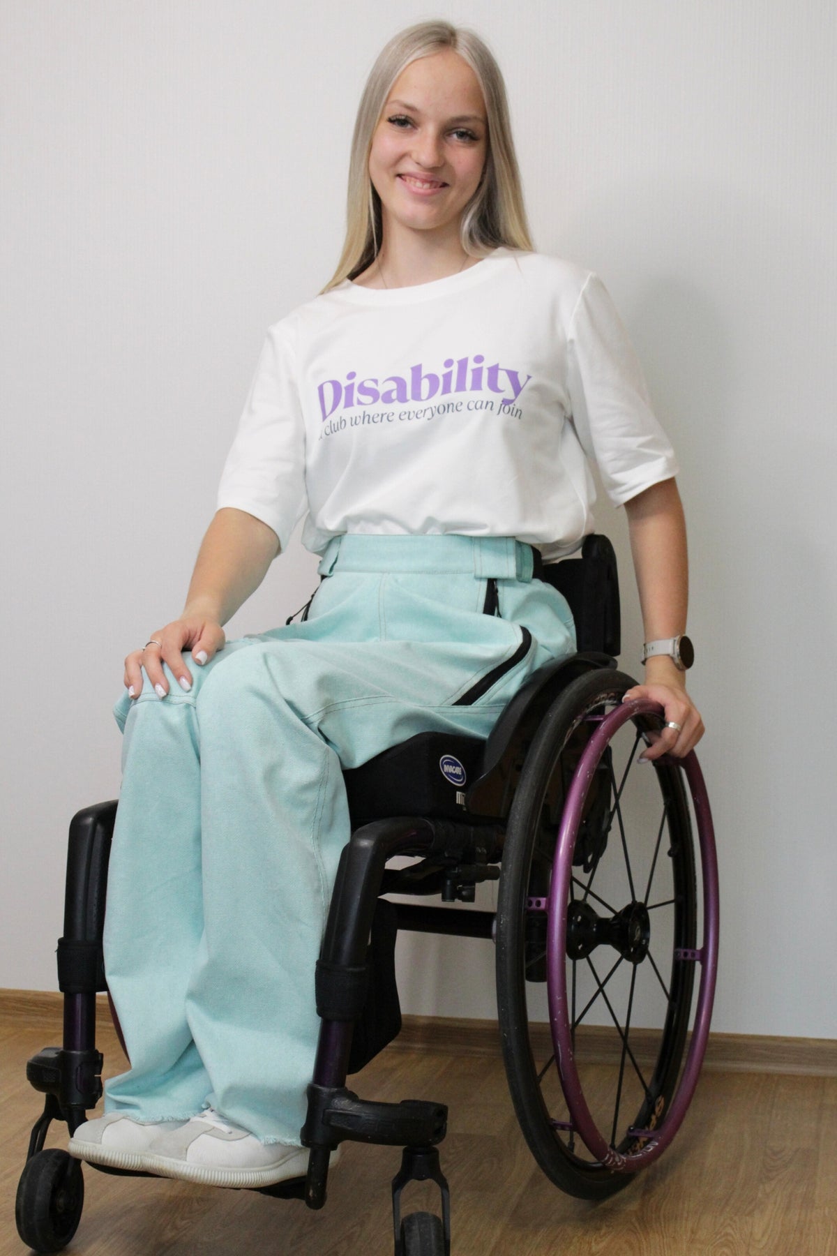 Last items! Women's wheelchair adaptive jeans with elastic waist and fun print
