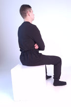 Heren premium adaptive joggingbroek voor rolstoelgebruikers met voorkant die omlaag kan