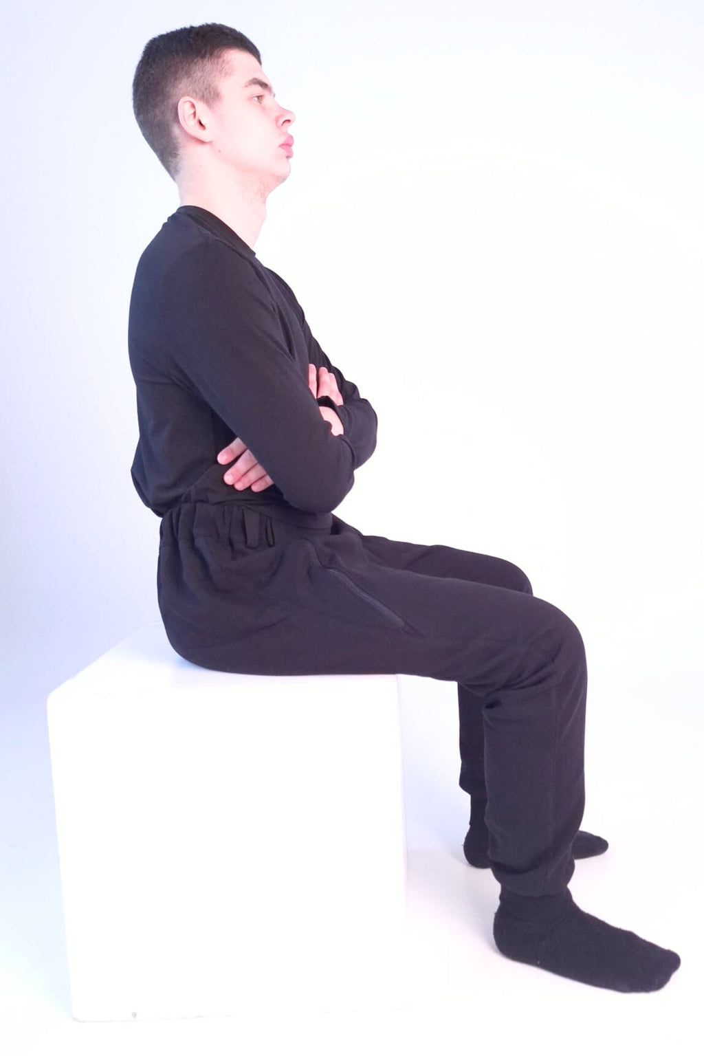 Heren premium adaptive joggingbroek voor rolstoelgebruikers met voorkant die omlaag kan