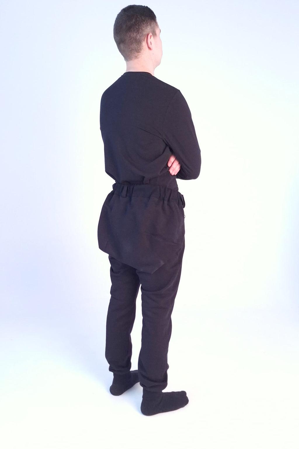 Heren premium adaptive joggingbroek voor rolstoelgebruikers met voorkant die omlaag kan