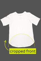 Dames T-shirt met rolstoelaanpassing | Prikkelarm