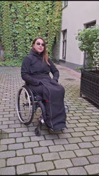 Rolstoeldeken met reflecterende elementen en magnetische sluiting