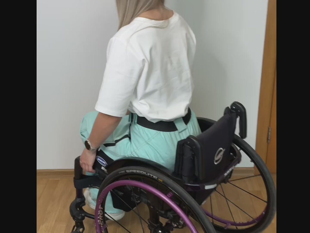 Last items! Women's wheelchair adaptive jeans with elastic waist and fun print